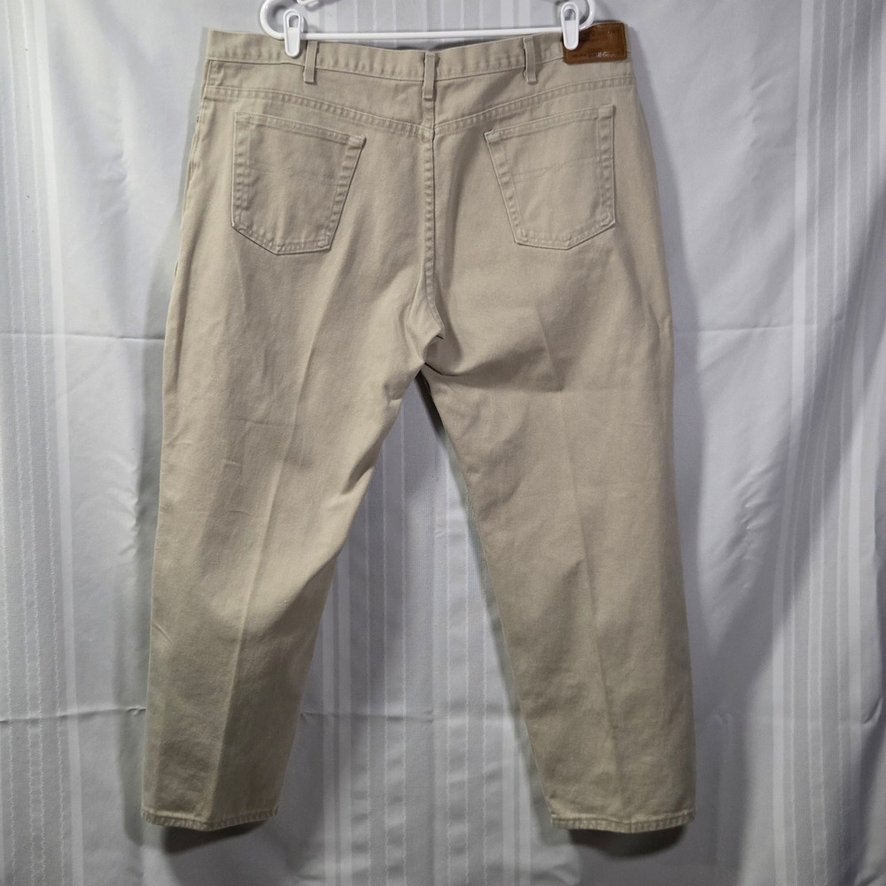 Faded Glory Jeans Mens 44x30 Khaki Tan Straight Leg Denim Pants Made in USA